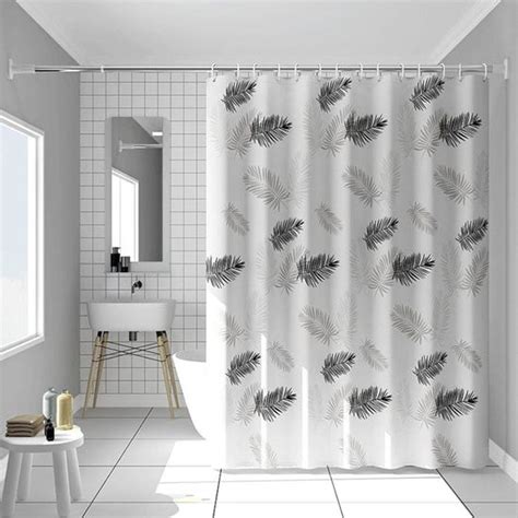 Rideau De Douche Anti Moisissure Noir 180X200 Store Douche Tropical