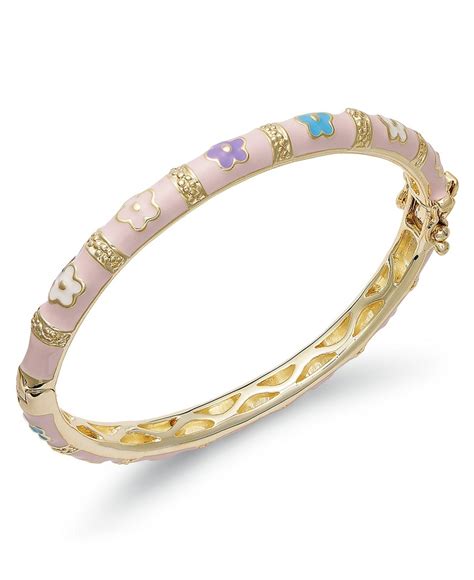 Lily Nily Children's 18k Gold over Sterling Silver Bracelet, Pink ...