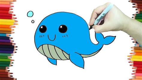 Como Dibujar Una Ballena Kawaii Paso A Paso Y Muy Facil Dibujos Para