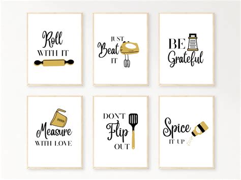 Funny Kitchen Wall Prints, Kitchen Wall Art Set of 9, Kitchen ...