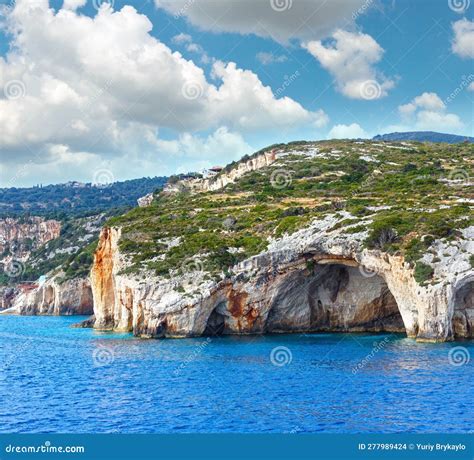 The Blue Caves In Zakynthos Greece Stock Photo Image Of Europe