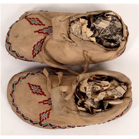 Moccasins Beaded Buckskin [162774]