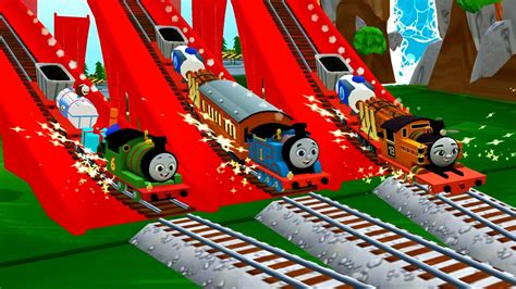 Thomas And Friends Magic Tracks Percy Thomas Nia In Big Bridge