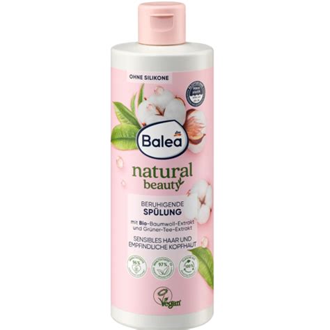 Dầu xả Balea Natural Beauty Bio Baumwoll Extrakt 350ml chai hồng