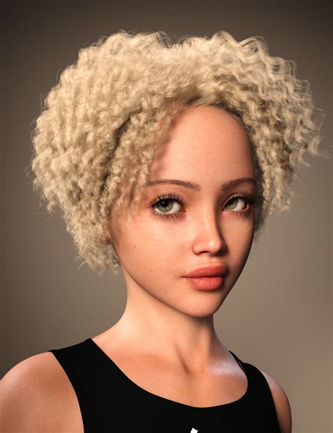 FE Personalized Afro Curls Hair For Genesis 9 Daz 3D