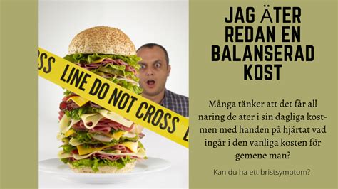 Jag äter redan en balanserad kost