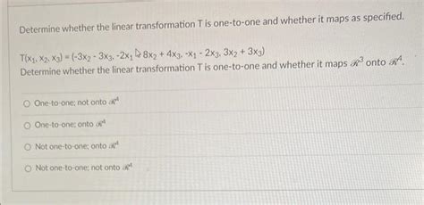 Solved Determine Whether The Linear Transformation T Is Chegg