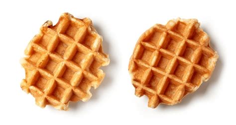 Belgian Waffle White Background Royalty Free Images Stock