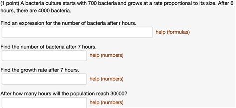 Point A Bacteria Culture Starts With Bacteria And Grows At A