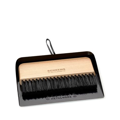 Galvanized Steel Dustpan Brush Set Black Behrens Mfg