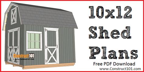 10x12 Shed Floor Plans