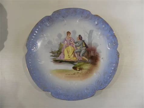 Ancienne Assiette En Porcelaine De Limoges Sc Ne Galante Cm Tbe