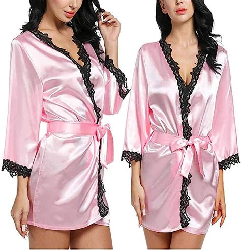 Amazon Women S Sexy Silk Dressing Babydoll Lace Lingerie Belt