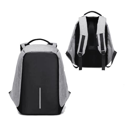 Mochila Antirrobo Ls Impermeable Plomo Unisex Ecuavip