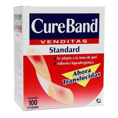 CUREBAND CURITAS STANDAR TRASLUCIDAS X 100 UNIDADES X DETALLADO