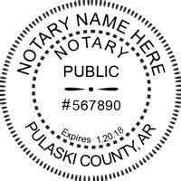 Arkansas Notary Stamp Round Easy Ordering By Next Day Stamps