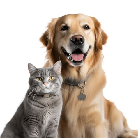 ai generated dog  cat  transparent background  png
