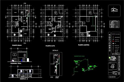 Linked House Gas Project Dwg Full Project For Autocad • Designs Cad