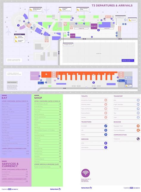 Terminal 3 Sydney International Airport SYD map