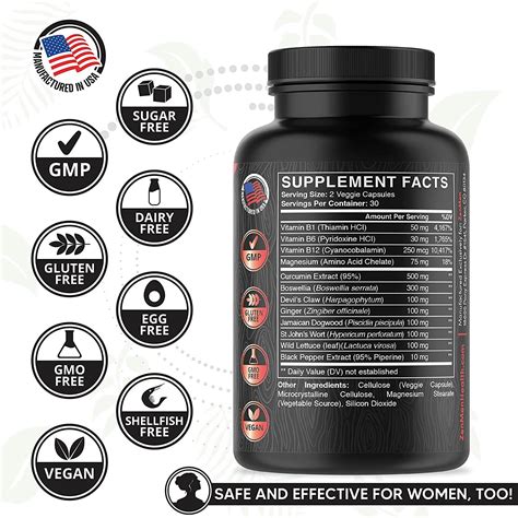 Natural Sciatica Pain Relief Supplement for Lower Back, Nerve