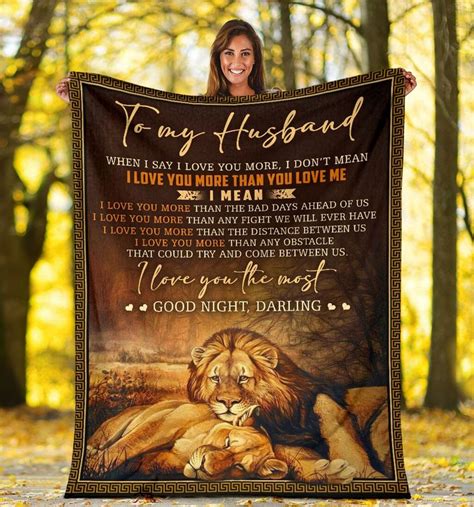 Personalized To My Husband Couple Lion Blanket From Wife To My Husband