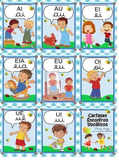 Cartazes Encontros VocÁlicos Vogais Ilustrados Pdf53 3AD