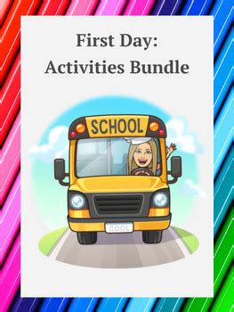 First Day Activities - Activity Bundle by Mrs T's Math Recipes | TPT