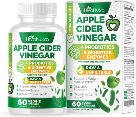 Hivonutra 3 In 1 Apple Cider Vinegar Capsules Probiotics And Digestive Enzymes For Women And Men