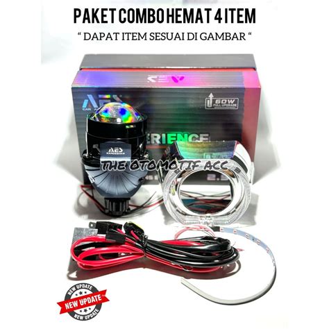 Jual PAKET MURAH 4IN1 BILED PROYEKTOR AES TURBO SE EXPERIENCE 60 WATT