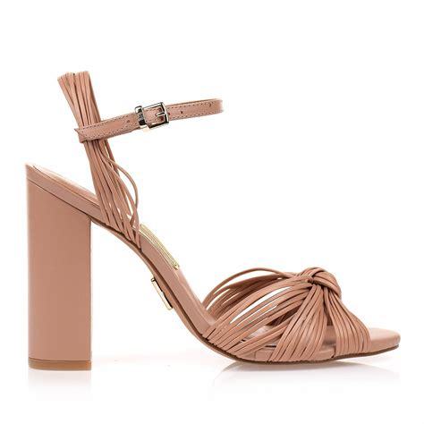 Sand Lia Salto Alto Ecoven Nude Uza Shoes Sapatos Femininos