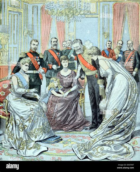 Réception du tsar russe ou de l empereur Nicolas II de Russie et de l