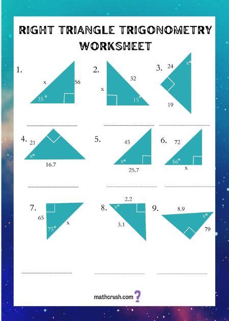 Right Triangle Trigonometry Worksheets - Full Set (Free Download)