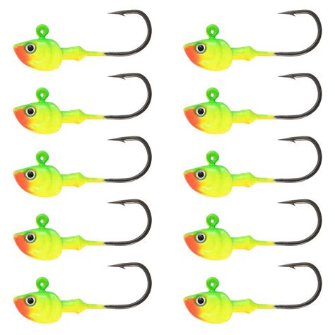 Dr Fish 10pcs Swimbait Jig Heads Flat Jigs 3D Eyes High Carbon Steel