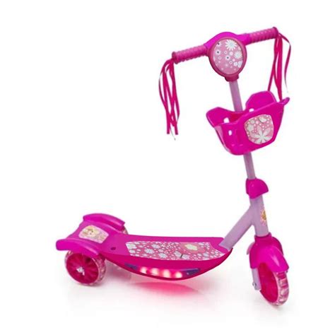 Patinete Infantil Rodas M Sica E Luz Radical Rosa Arcani Toys