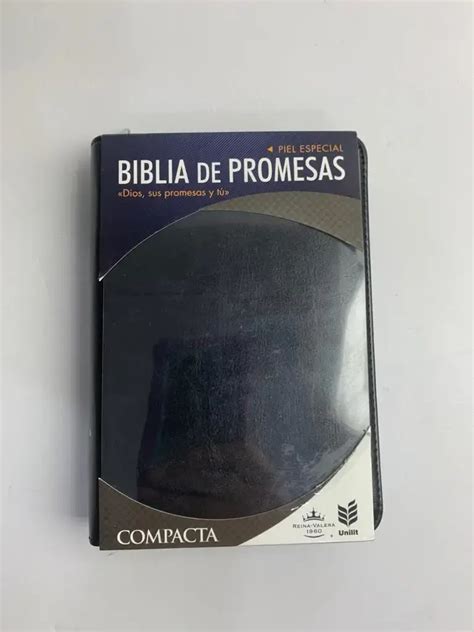 Biblia Rvr Promesas Compacta Negra Piel Conzipper Reina Valera