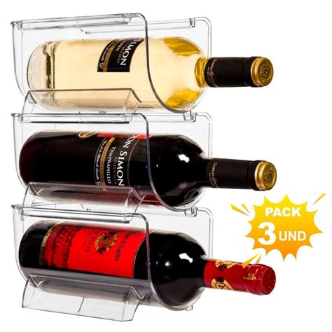 Pack X 3 Organizador Acrílico de Botellas Porta Vino Sodimac Perú