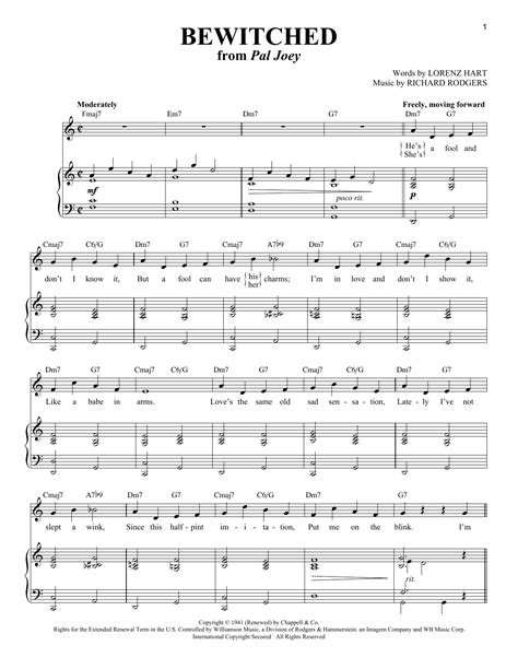 Bewitched Piano Vocal Print Sheet Music Now