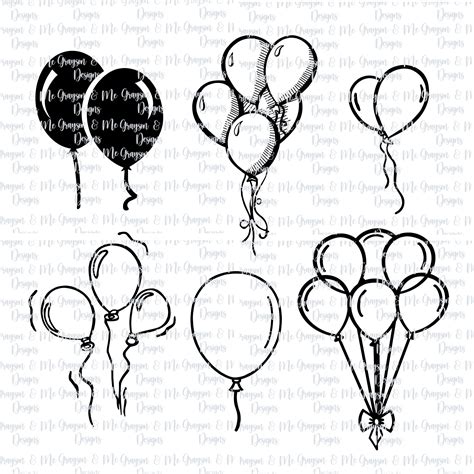 Paquete De Globos Svg Globos Detallados Y Simples Svg Etsy Espa A