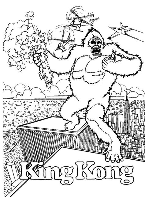 Desenhos De King Kong Para Colorir Pintar E Imprimir ColorirOnline