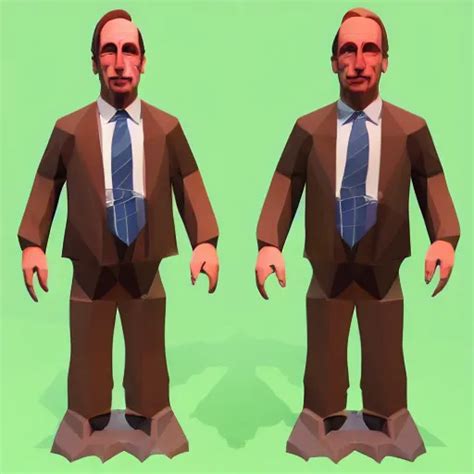 Low Polygon Saul Goodman 3 D Ps 1 Graphics Better Stable Diffusion