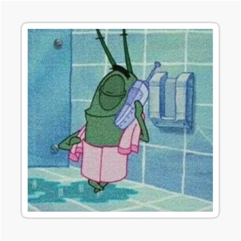 "Plankton meme from Spongebob" Sticker for Sale by Poniamy | Redbubble