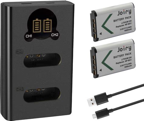 Amazon Joiry NP BX1 Battery And Dual Charger Set Compatible With