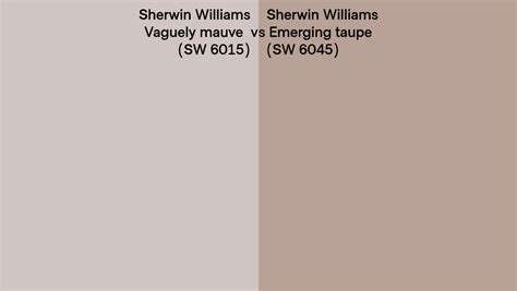 Sherwin Williams Vaguely Mauve Vs Emerging Taupe Side By Side Comparison