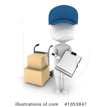 Delivery Man Clipart #1053847 - Illustration by BNP Design Studio