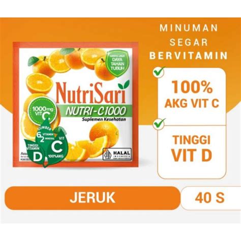 Jual Nutrisari C Jeruk Saset Minuman Buah Vitamin C Dan D