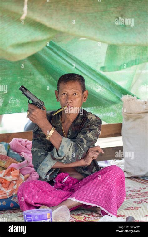 Indigenous Kayin Fighter From The Karen National Liberation Army KNLA