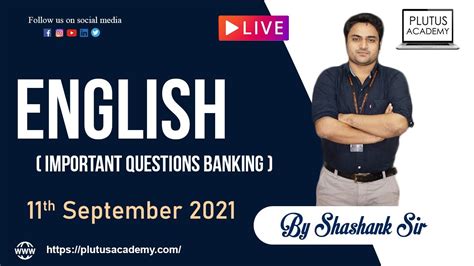 Live English Important Questions Banking Class Important For Ssc Cgl