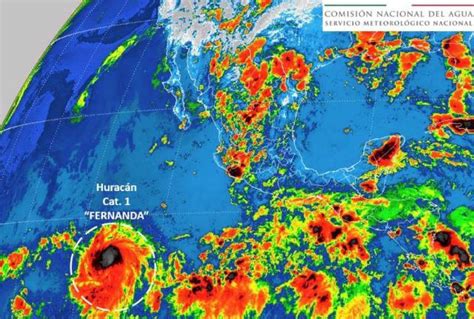 Tormenta Fernanda evoluciona a huracán en el Pacífico mexicano N