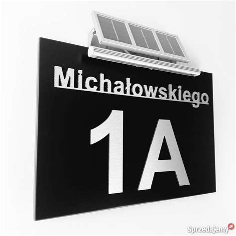 Tablica Adresowa Podświetlana Solarna LED Alu Japońskie Aku Myślenice