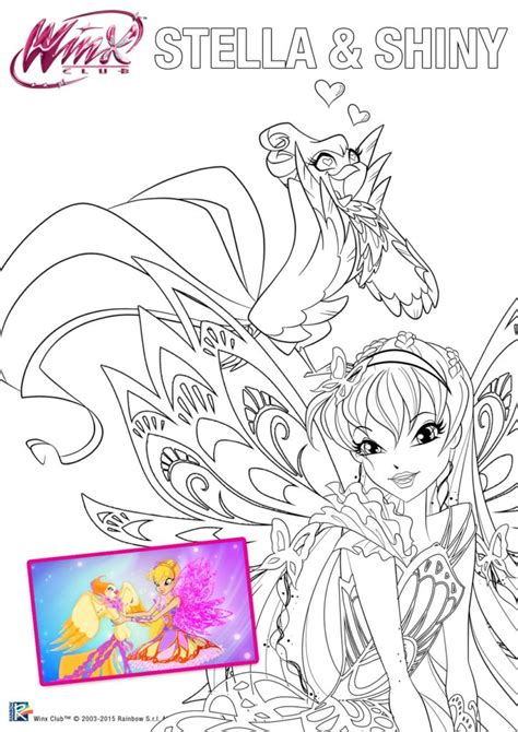 Winx Club Stella Sirenix Coloring Pages